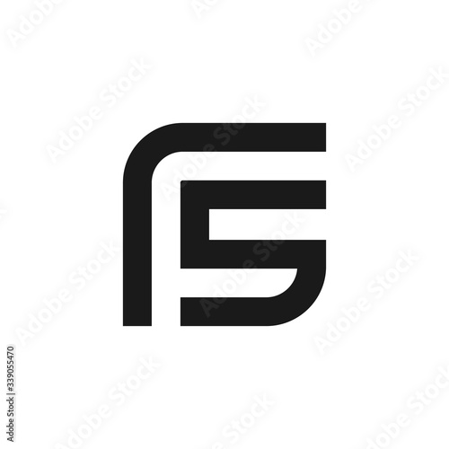 Letter FS logo. FS initial monogram logotype. Vector design element or icon
