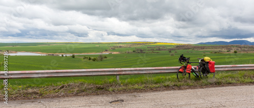 bikeride at farmer in field