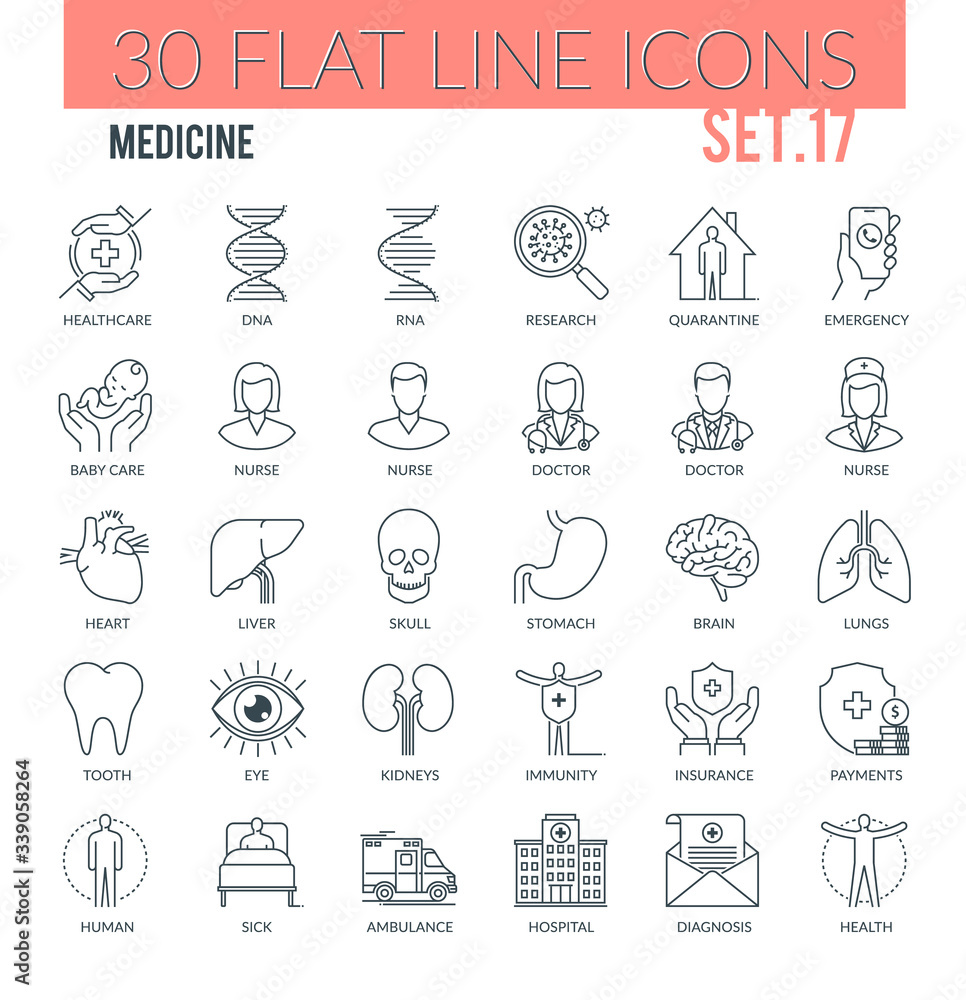 Medical outline icons