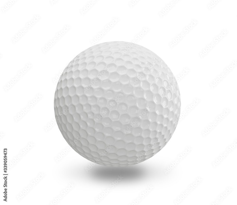 golf ball on a white background. 3D illustration.