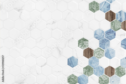 Modern hexagon tiled background