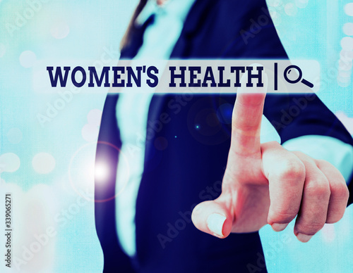 Text sign showing Women S Is Health. Business photo text the health issues specific to huanalysis anatomy photo