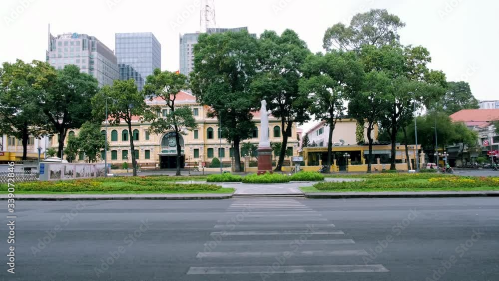 Unusually Quiet Street in Downtown Ho Chi Minh City During Coronavirus Pandemic Unusually Quiet Street in Downtown Ho Chi Minh City During Coronavirus Pandemic