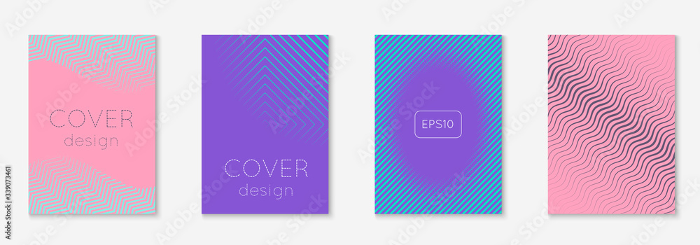 Minimalistic cover template set with gradients