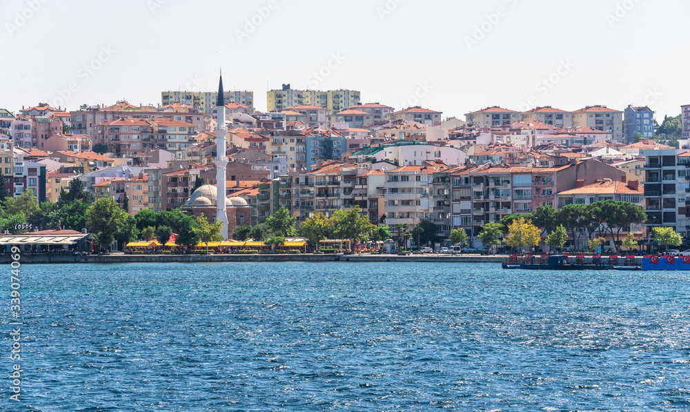 Embankment of the Canakkale in Turkey