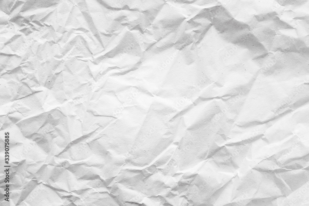 Obraz premium White crumpled paper abstract background texture