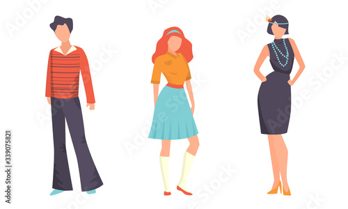 Stylish casual and cocktail apparel and clothing vector illustration