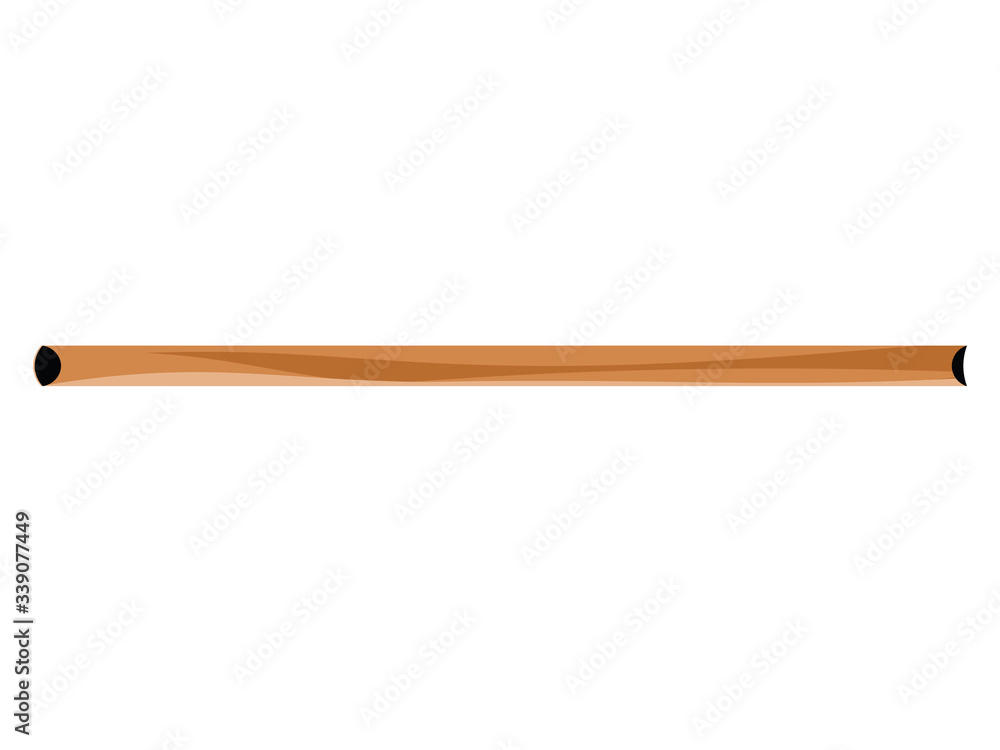 A single image of a traditional Aboriginal Australian didgeridoo A single image of a traditional Aboriginal Australian didgeridoo