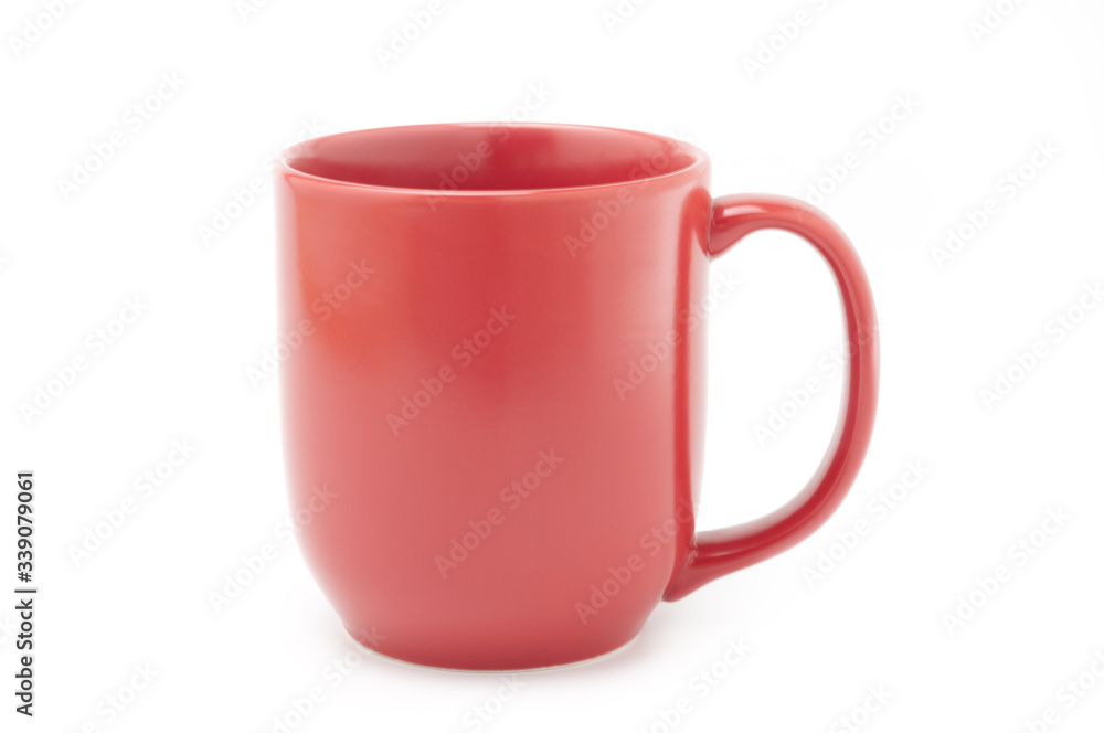 red coffee cup on white background red coffee cup on white background