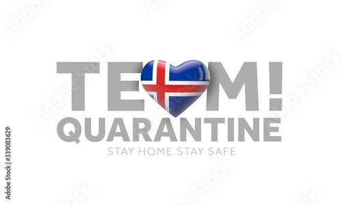 Iceland team quarantine. Stay home save lives message. 3D Render Free Download Iceland team quarantine. Stay home save lives message. 3D Render - GFXLoad