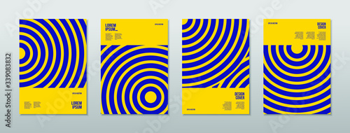 Minimal covers design. Future circle geometric patterns. Eps10 vector.