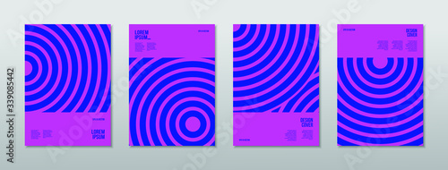 Minimal covers design. Future circle geometric patterns. Eps10 vector.