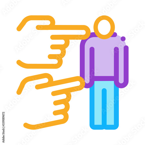 human bullying icon vector. human bullying sign. color symbol illustration
