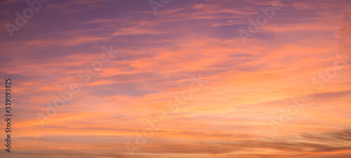 Beautiful dramatic twilight sky before sunrise or after sunset © Chanawin