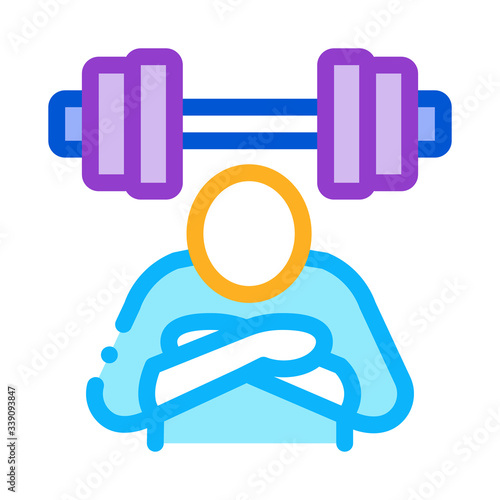 inaction in sports icon vector. inaction in sports sign. color symbol illustration