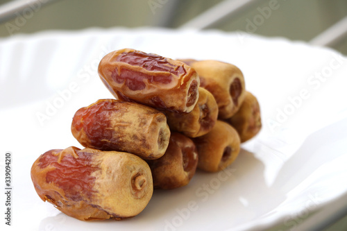 Dates, dried fruit healthy khajoor  photo