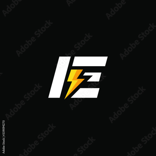 Initial Letter IE with Lightning