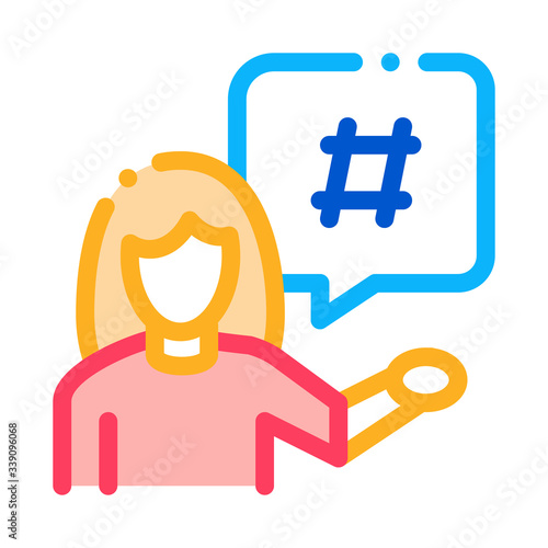 female discontent icon vector. female discontent sign. color symbol illustration