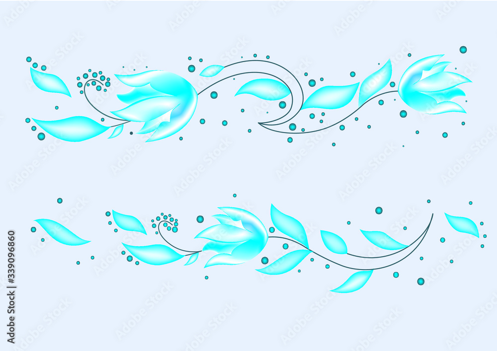 Vector floral element for greeting card or wedding invitation. Hand drawing. Element for design. Vector floral element for greeting card or wedding invitation. Hand drawing. Element for design.