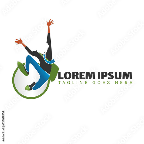 top joblisting job search logo design vector illustrations