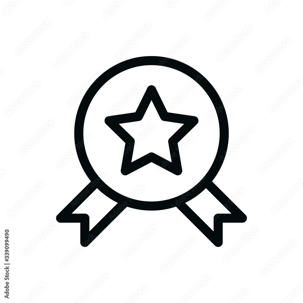High quality emblem isolated icon, star premium label linear vector icon High quality emblem isolated icon, star premium label linear vector icon