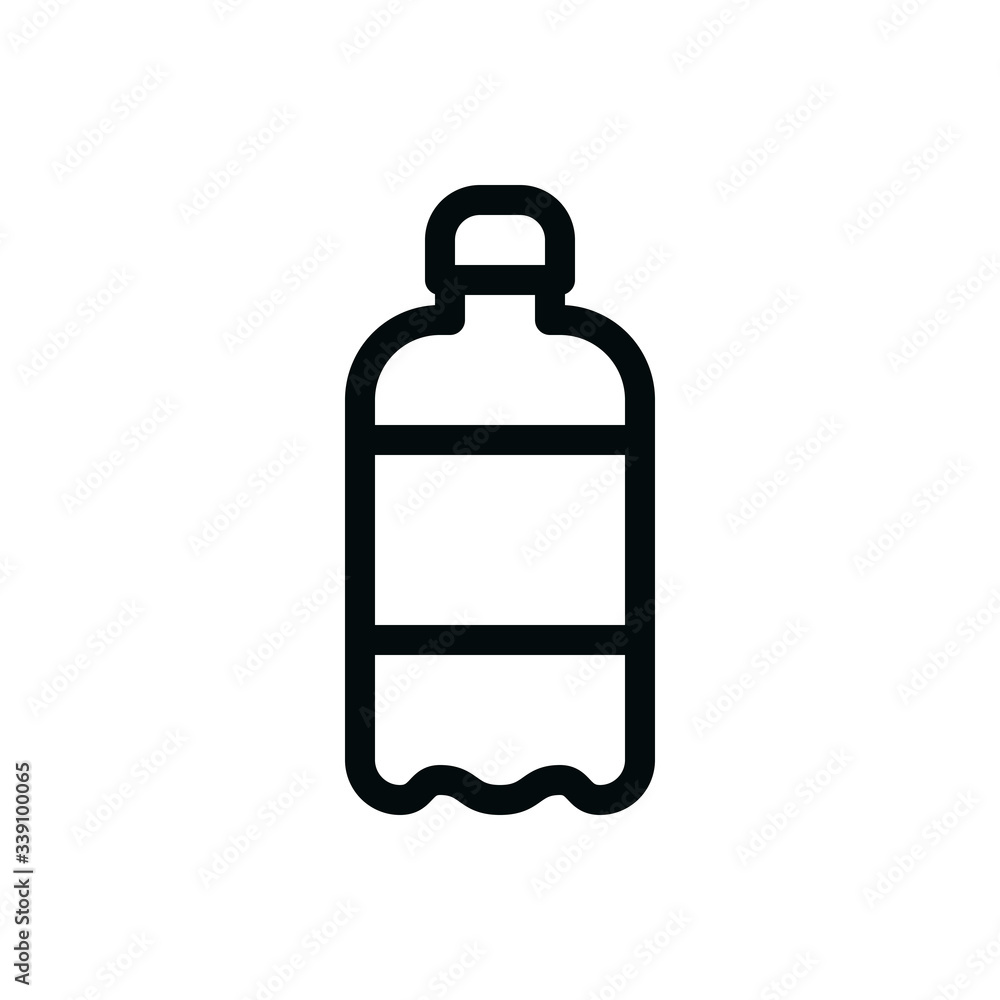 Bottle of clean water isolated icon, fitness drink bottle outline vector icon Bottle of clean water isolated icon, fitness drink bottle outline vector icon