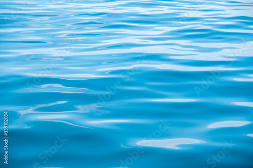 Surface of beautiful blue Ocean background texture for background or backdrop..