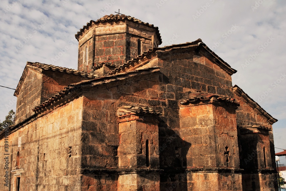 The Byzantine church of Ag. Theodoroi in Kambos Avias village, in the region of Mani in Peloponnese, Greece.