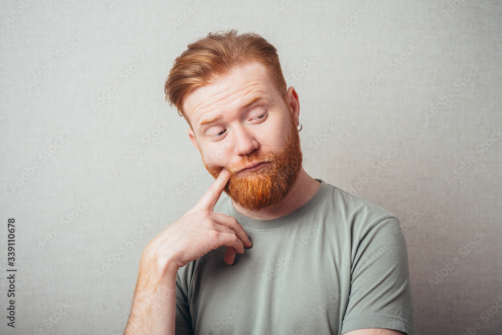 Man thinks finger mouth