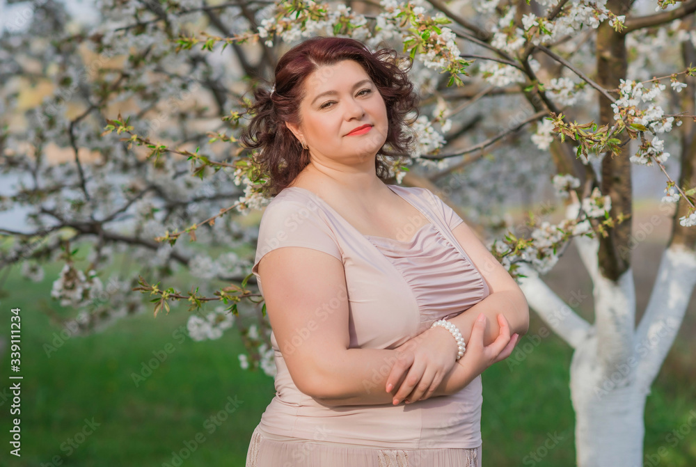 Middle age plus size woman enjoying the life. A mature lady with excess weight, stylishly dressed. Natural beauty Middle age plus size woman enjoying the life. A mature lady with excess weight, stylishly dressed. Natural beauty