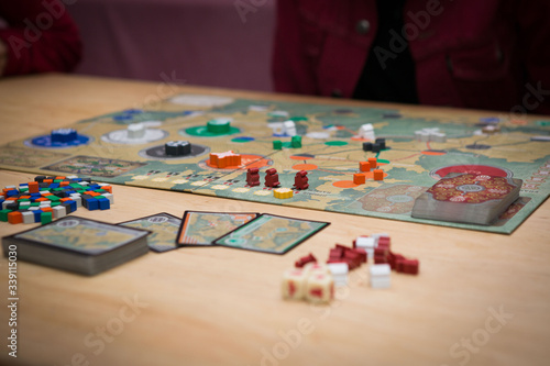people play board games and have fun