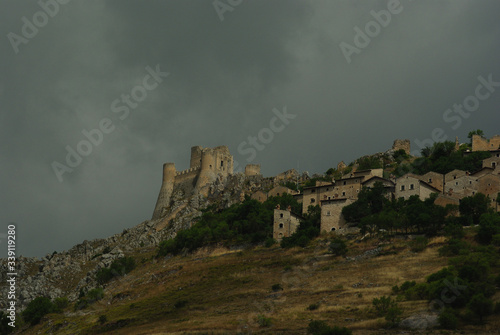 Calascio castle and its village Abruzzo, Italy © Enrico Spetrino