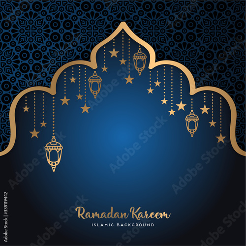 beautiful ramadan kareem design with mandala