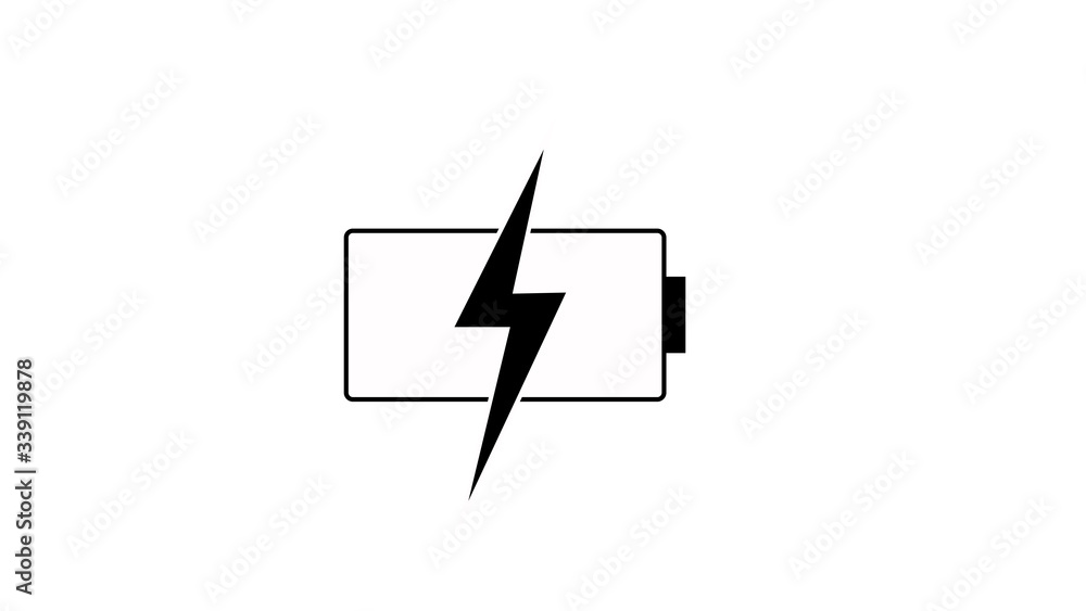 Battery Charging illustration icon isolated Battery Charging illustration icon isolated