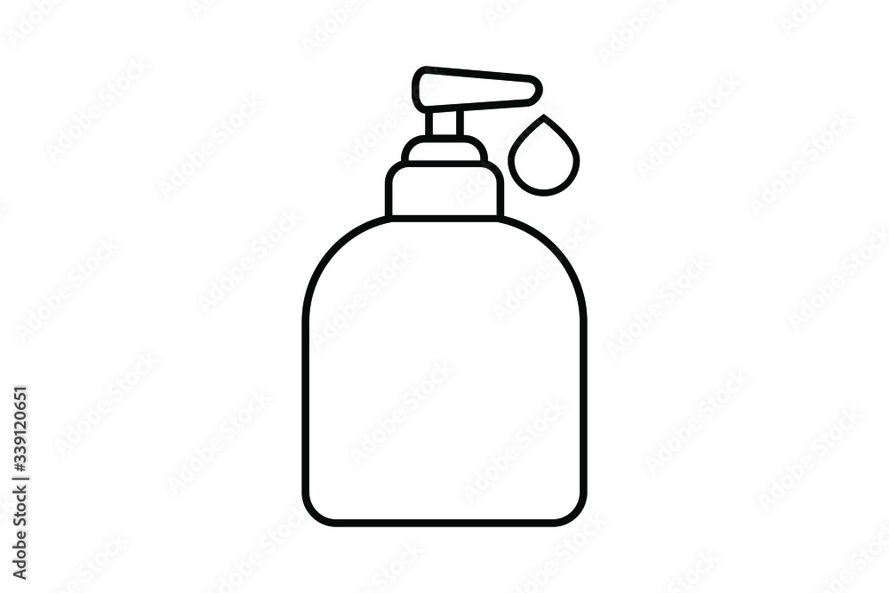 EPS 10 vector. An icon with sanitizer. Protection from viruses. EPS 10 vector. An icon with sanitizer. Protection from viruses.