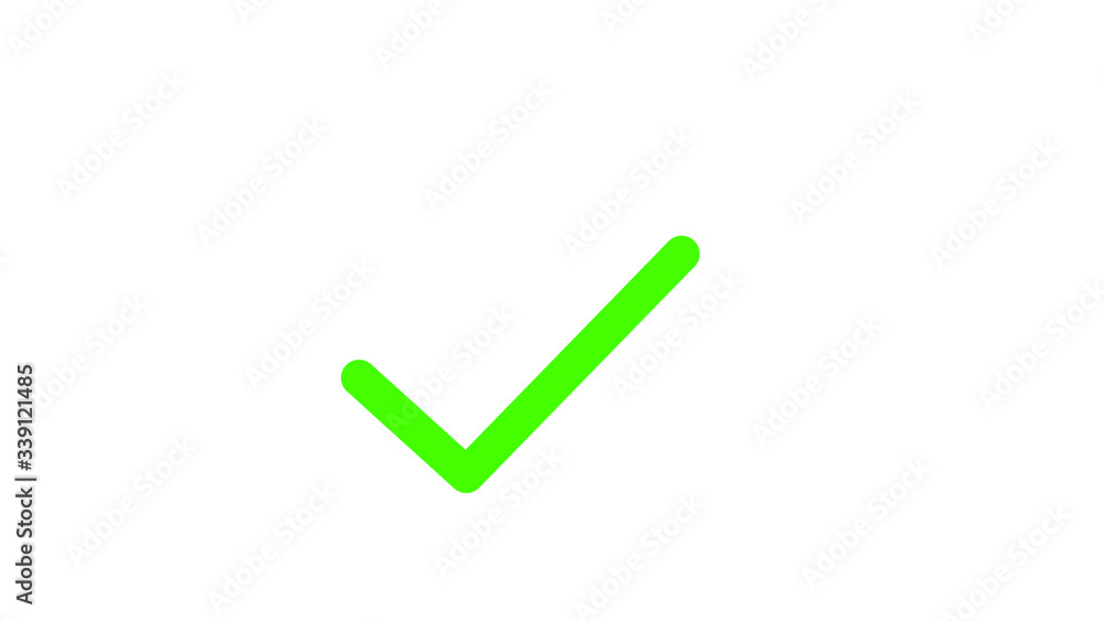 Green check mark icon. Tick symbol Green check mark icon. Tick symbol