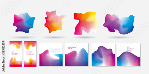 Abstract colorful liquid po...