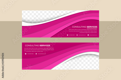 Valentine's day bright futuristic colorful background with pink 3D abstract layers paper cut waves . vector design horizontal layout for banners, posters, wallpapers, web header . Space for photo