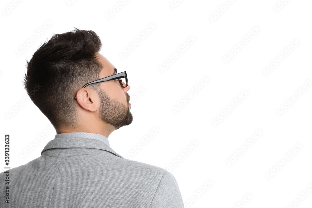 Young businessman in suit on white background Young businessman in suit on white background