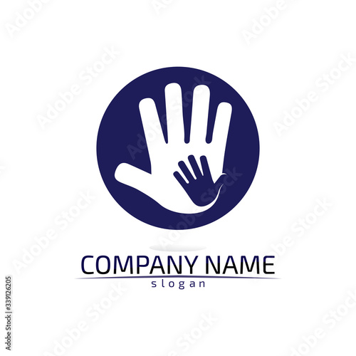 Hand and help vector logo and symbols template icons app © anggasaputro08