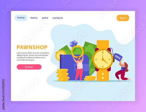 Pawnshop Flat Website Composition