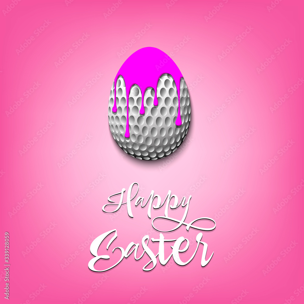 Easter egg decorated in the form of a golf ball