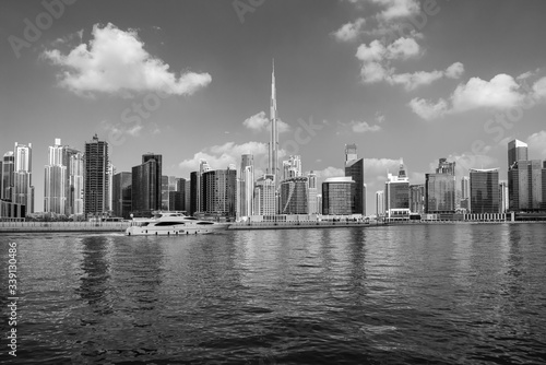 DUBAI - Amazing view on Dubai city center skyline, United Arab Emirates