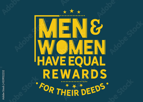 men & women have equal rewards for their deeds