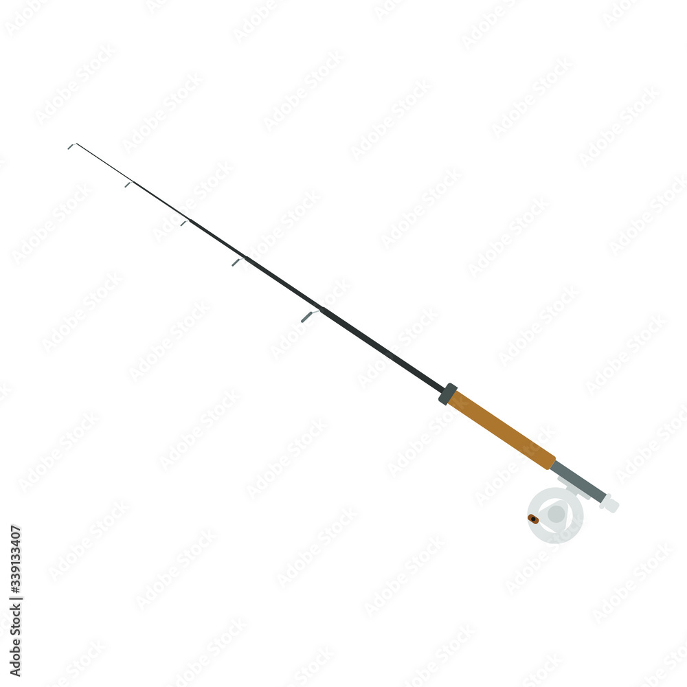 telescopic fishing rod. illustration for web and mobile design. telescopic fishing rod. illustration for web and mobile design.