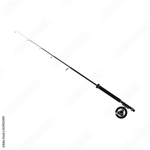 telescopic fishing rod. illustration for web and mobile design.