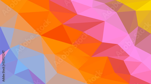Colorful geometric mosaic for banner