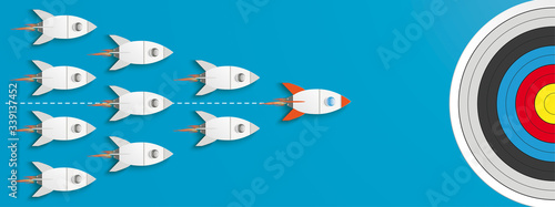 Leader Rocket Target First Startup Blue Header
