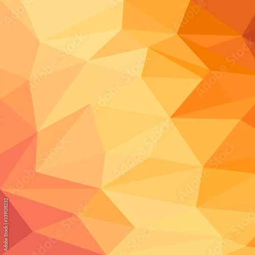 Abstract orange low poly banner concept