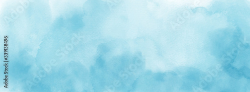 Canvastavla Abstract light blue watercolor for background
